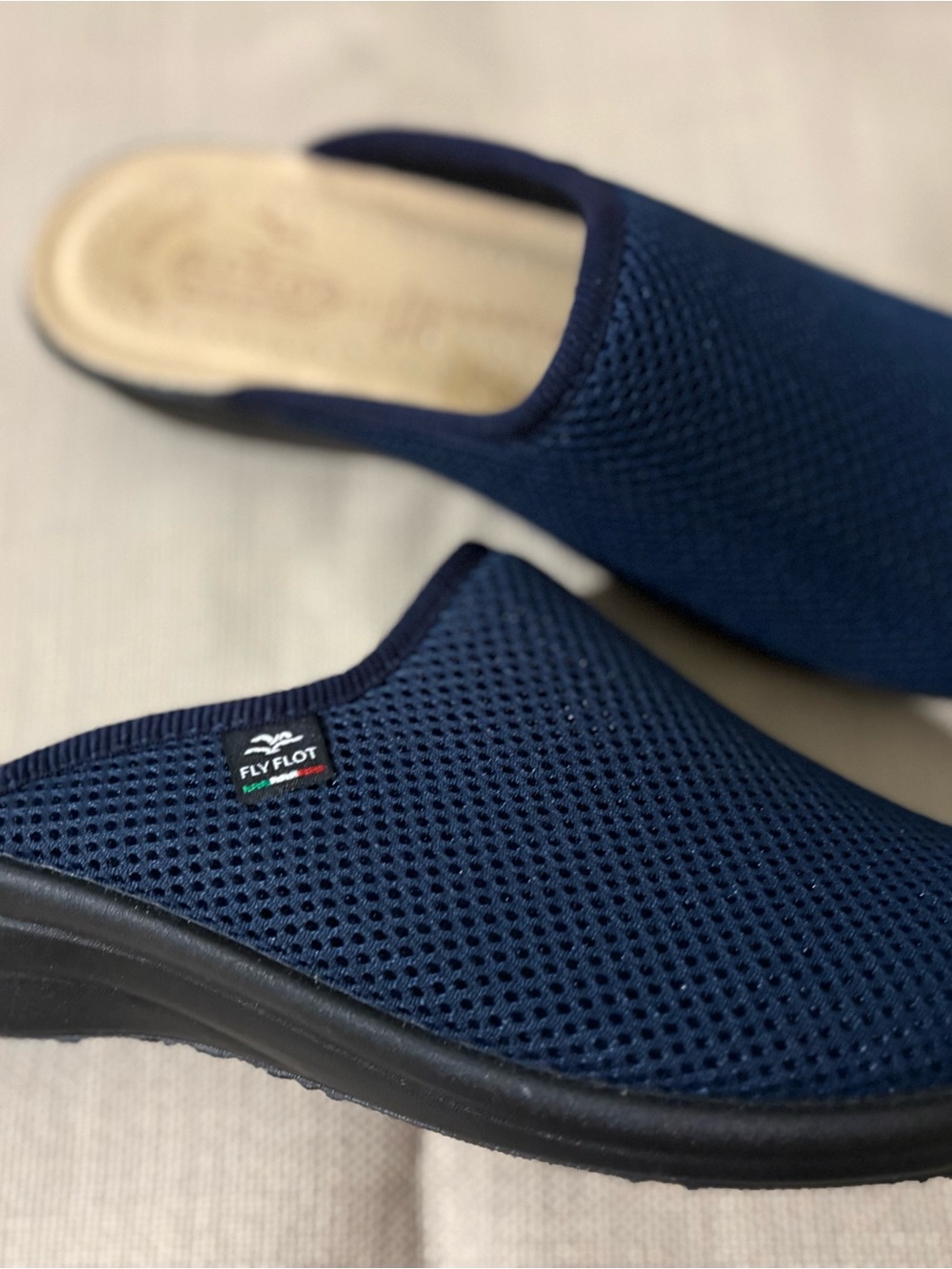 Fly Flot Navy Mesh Slip-On Clog size 9